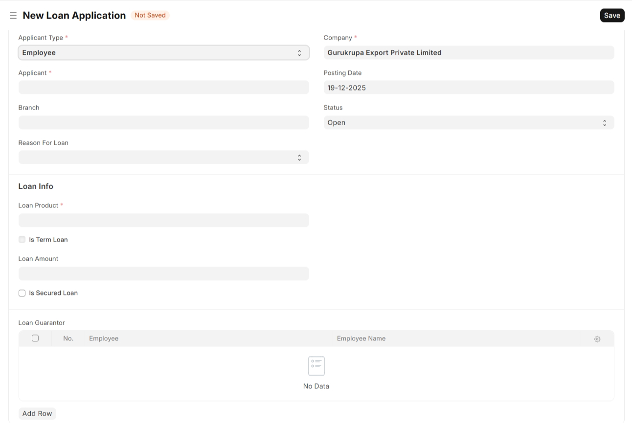 Loan Application